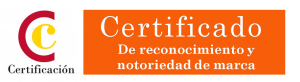 Logo certificado de reconocimiento y notoriedad de marca